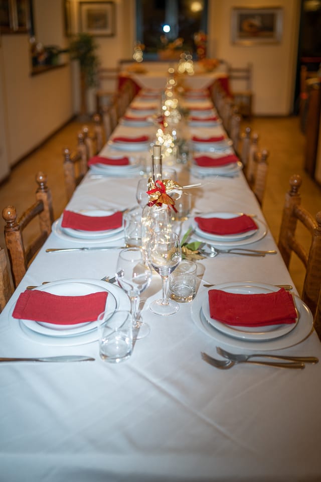 Grand Christmas banquet at Lucechiara